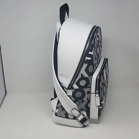 New! Michael Kors Cooper MK Signature Black Multi Commuter Backpack - Picture 7 of 9